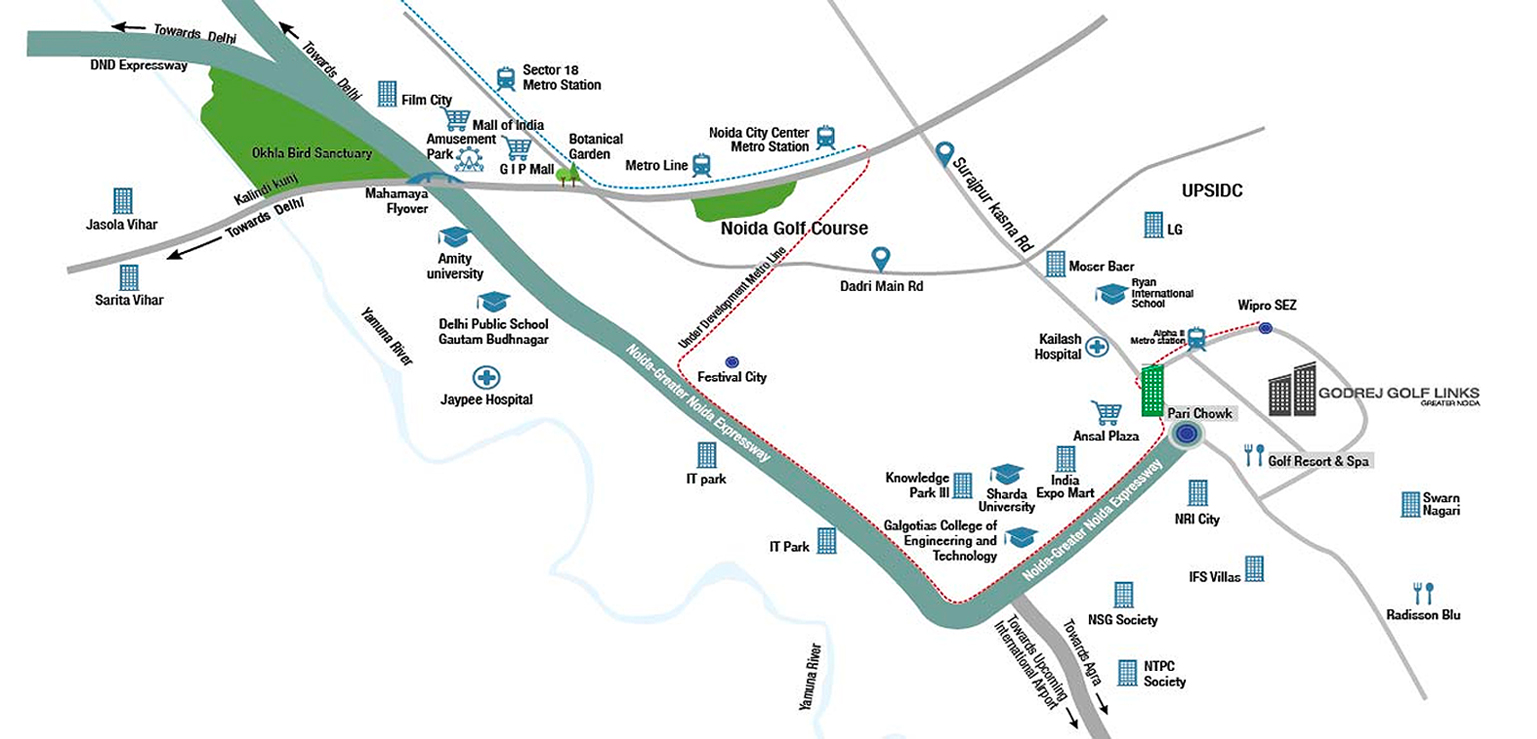 Location map for Sector 27 Greater Noida